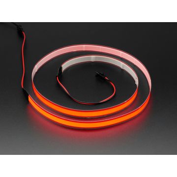Red Electroluminescent (EL) Tape Strip - 100cm w/two connectors
