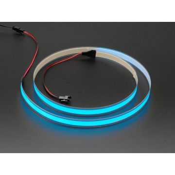Blue Electroluminescent (EL) Tape Strip - 100cm w/two connectors