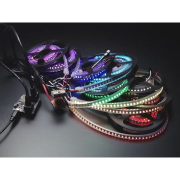 Adafruit NeoPXL8 FeatherWing for Feather M4 - 8 x DMA NeoPixels!