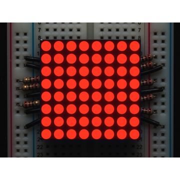 Small 1.2" 8x8 Ultra Bright Red LED Matrix