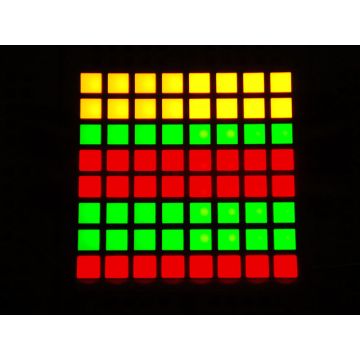 Small 1.2" 8x8 Bi-Color (Red/Green) Square LED Matrix
