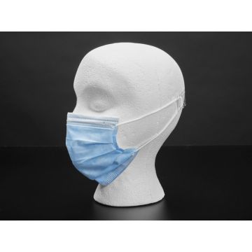 Standard Adult Disposable Masks - Blue Surgical-Style - 50 pk