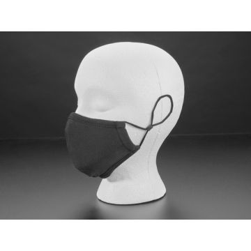 Adjustable Fabric Face Mask in Adafruit Black