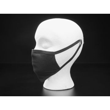 Simple Black 3-Layer Cotton Mask - Adult Size