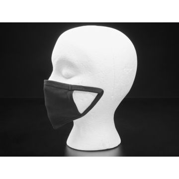 Simple Black 3-Layer Cotton Mask - Child Size