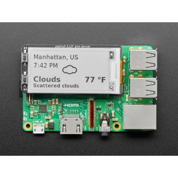 Adafruit 2.13" Monochrome E-Ink Bonnet for Raspberry Pi