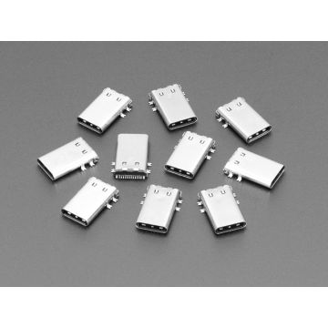 Edge-Launch USB Type C SMT Plug Connector - Pack of 10