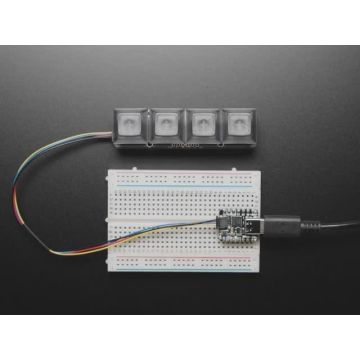 NeoKey 1x4 QT I2C - Four Mechanical Key Switches with NeoPixels