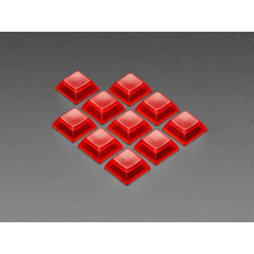 Translucent Red DSA Keycaps for MX Compatible Switches - 10 pack