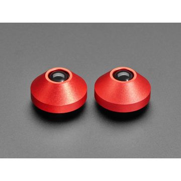 Red Anodized Aluminum Bumper Feet - Pack of 2
