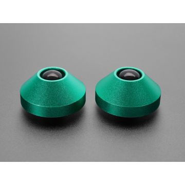 Green Anodized Aluminum Bumper Feet - Pack of 2