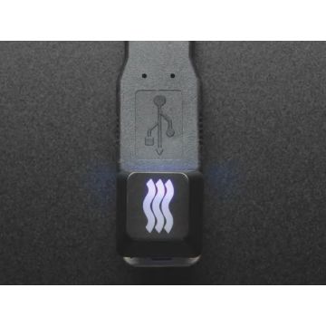 Etched Glow-Through Keycap - Zener ESP Waves Design