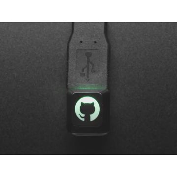 Etched Glow-Through Keycap with GitHub Octocat Logo