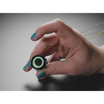 ChromaTek 19mm Rugged Latching Metal Pushbutton with NeoPixel