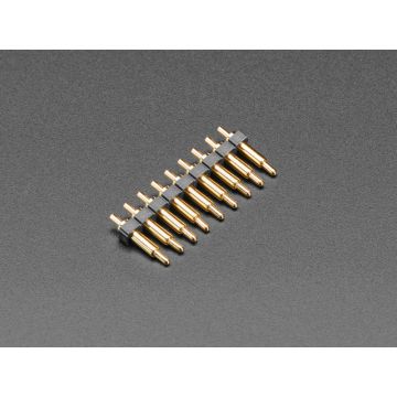 Through Hole Inline Pogo Pin Header - 9 Pins with 0.1" Spacing