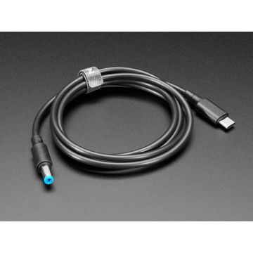 USB Type C 3.1 PD to 5.5mm Barrel Jack Cable - 12V 5A Output