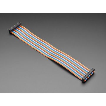 Rainbow 34-pin Dual Row IDC Floppy Ribbon Cable - 30cm long