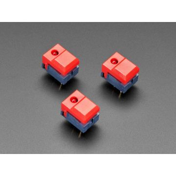 Step Switch with LED - Three Pack of Red Plastic with Red LED