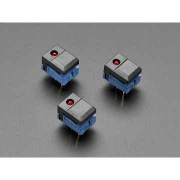 Step Switch with LED - Three Pack of Black with Red LED - PB86