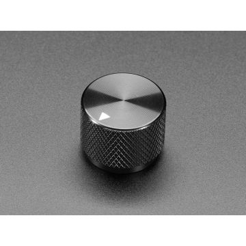 Anodized Aluminum Machined Knob - Black - 20mm Diameter