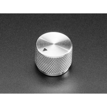 Anodized Aluminum Machined Knob - Silver - 20mm Diameter