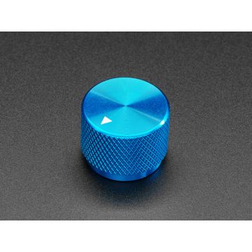 Anodized Aluminum Machined Knob - Blue - 20mm Diameter