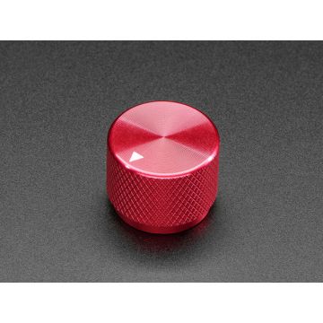 Anodized Aluminum Machined Knob - Red - 20mm Diameter