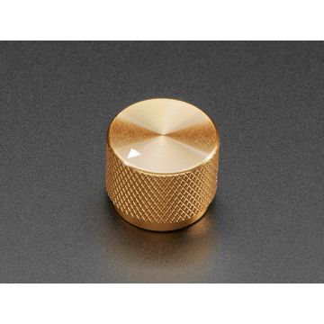 Anodized Aluminum Machined Knob - Gold - 20mm Diameter