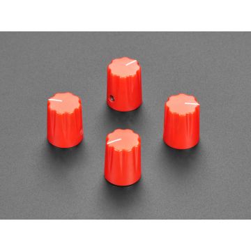 Red Micro Potentiometer Knob - 4 pack