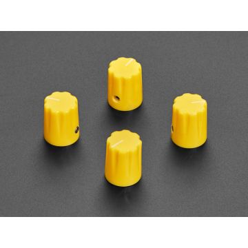 Yellow Micro Potentiometer Knob - 4 pack