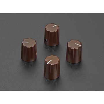 Brown Micro Potentiometer Knob - 4 pack