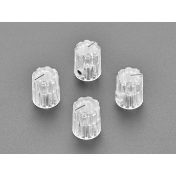 Clear Micro Potentiometer Knob - 4 pack