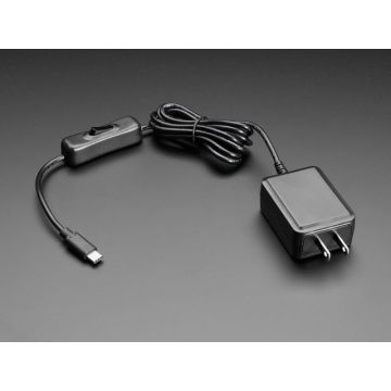 Vertical Wall Power Supply with USB C - 5V 3A Output and Switch