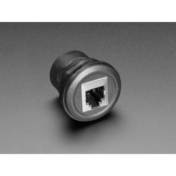 RJ-12 or RJ-11 Telephone Round Panel Mount Adapter Plug