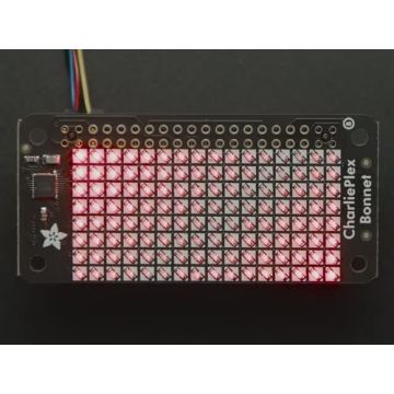Adafruit CharliePlex LED Matrix Bonnet - 8x16 Red LEDs