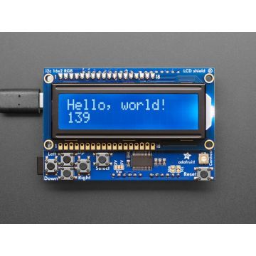RGB LCD Shield Kit w/ 16x2 Character Display - Only 2 pins used!