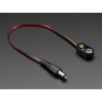 9V battery clip with  5.5mm/2.1mm plug