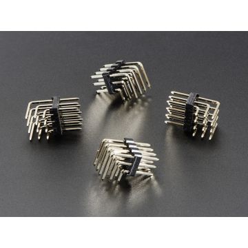 3x4 Right Angle Male Header - 4 pack