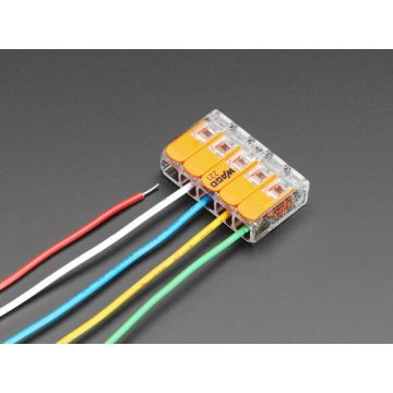 Snap-action 5-Wire Block Connector (12-24 AWG) - Pack of 3