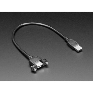 Panel Mount USB Cable - A Male to A Female