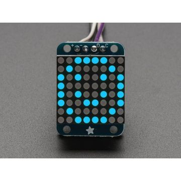 Adafruit Mini 8x8 LED Matrix w/I2C Backpack - Blue