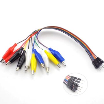 Alligator Clip Jumper Wires 10 pins Male