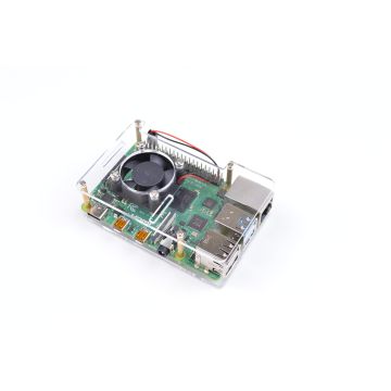 Raspberry Pi Behuizing inclusief Ventilator - Transparant