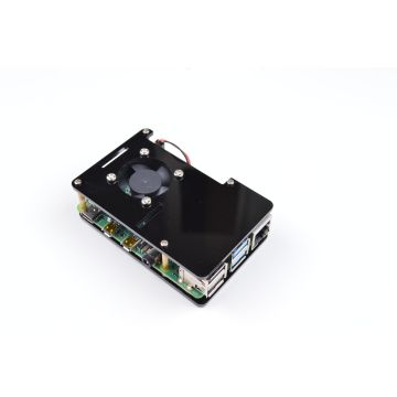 Raspberry Pi Behuizing inclusief Ventilator - Zwart