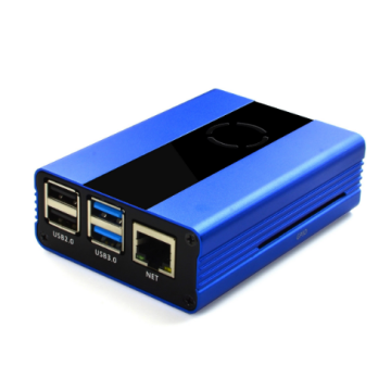 Eleduino Raspberry Pi 4 Behuizing Aluminium - Blauw