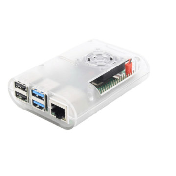 Ovale Behuizing met Ventilator voor Raspberry PI 4B - Transparant