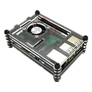 Raspberry PI 5B Laagjes Behuizing - Geschikt voor ventilator