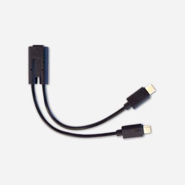 Micro USB Female Splitter naar 2x Micro USB Male