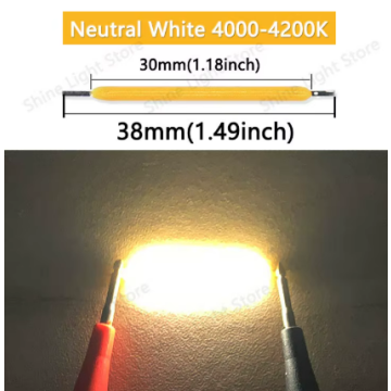 Noodle 'Noods' LED Filament 3V 38mm COB Neutraal Wit 4000K
