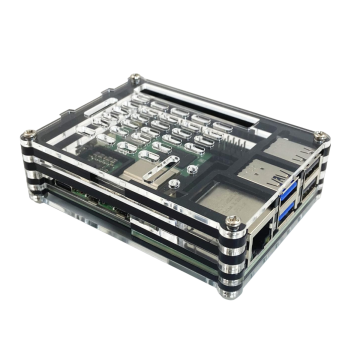 Raspberry PI 5B Laagjes Behuizing - Zwart